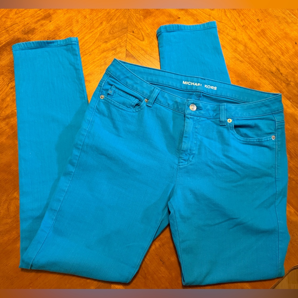 Michael Kors Turquoise Skinny Jeans
